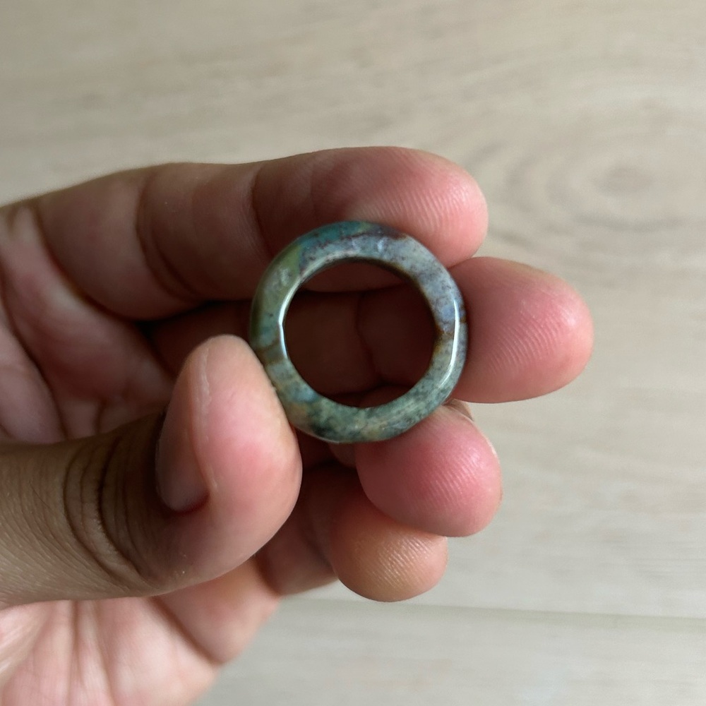 Moss Agate Gemstone Ring size 6.5